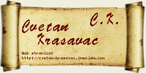 Cvetan Krasavac vizit kartica